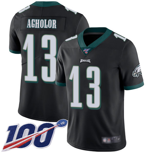Men Philadelphia Eagles 13 Nelson Agholor Black Alternate Vapor Untouchable NFL Jersey Limited Player